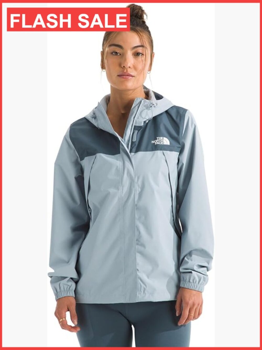 Waterproof Rain Jacket With Hood, Seam-Sealed, Windproof, Lightweight